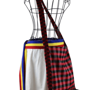 Traista model Maramureș rosu negru 35×32 cm