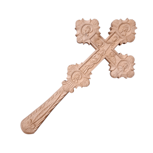 Cruce din lemn cu doua fete sculptata manual - 23x12 cm Cruce din lemn cu doua fete sculptata manual - 23x12 cm
