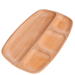 Platou din lemn dreptunghiular cu 4 compartimente - 30 x 45 cm Platou din lemn dreptunghiular cu 4 compartimente - 30 x 45 cm