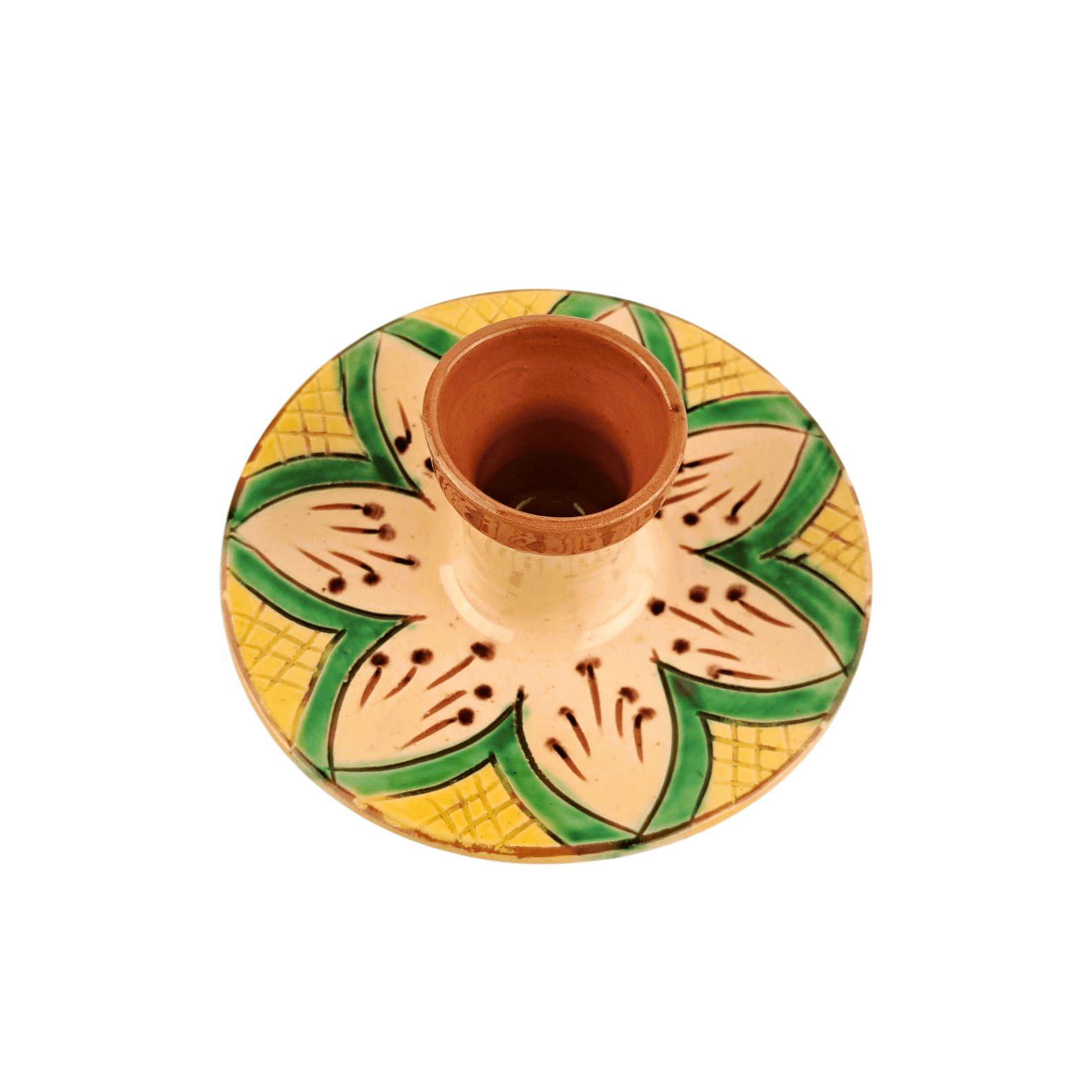 Sfesnic ceramica Kuty - diametru baza 14 cm, inaltime 6 cm Sfesnic ceramica Kuty - diametru baza 14 cm, inaltime 6 cm