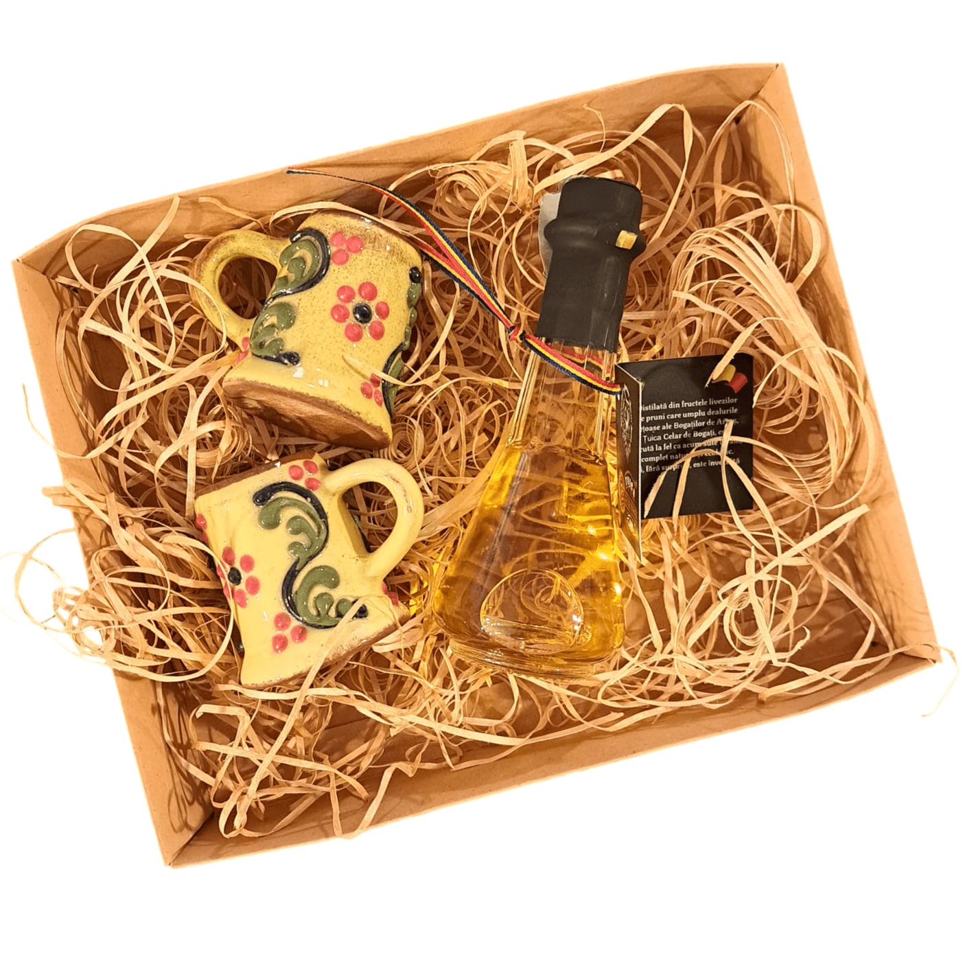 Pachet cadou palinca Celar si ceramica de Bledea (cod CAD989) Pachet cadou palinca Celar si ceramica de Bledea (cod CAD989)