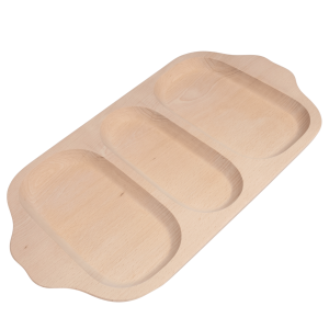 Platou din lemn cu 3 compartimente (49x26cm) Platou din lemn cu 3 compartimente (49x26cm)