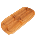 Platou oval din lemn cu 4 compartimente (52x29cm) Platou oval din lemn cu 4 compartimente (52x29cm)