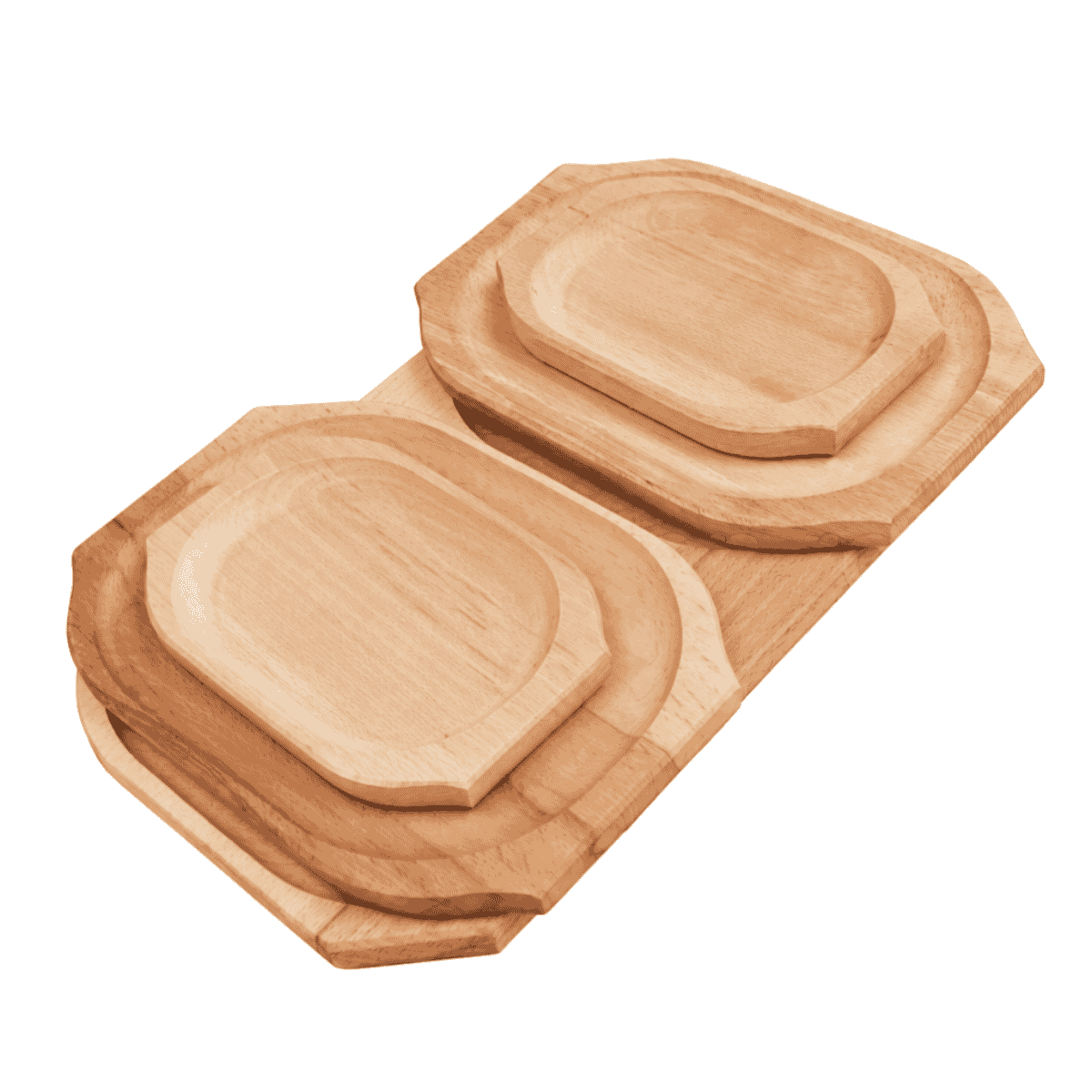 Set platouri din lemn pentru servit - 4+1 (36,5x21cm,24x16cm,16x11cm) Set platouri din lemn pentru servit - 4+1 (36,5x21cm,24x16cm,16x11cm)